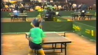 1987 Tischtennis WM Schweden vs Deutschland Jörgen Persson vs ZsoltGeorg Böhm [upl. by Noma]