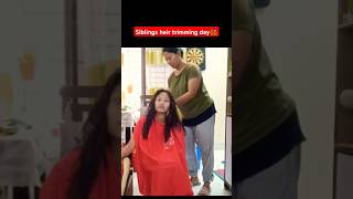 siblings hair trimming daybeautificationytshorts lunhomemakermakeup hairstylefashionsiblings [upl. by Agate]