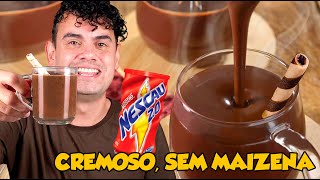 ✅ SÓ 3 INGREDIENTES  CHOCOLATE QUENTE SUPER CREMOSO COM ACHOCOLATADO  Fubá online [upl. by Dennison282]