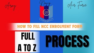 Ncc online enrolment form how to fill [upl. by Hareemas]