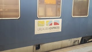 UrlaubsExpress Autoreisezugwagen in Hamburg Hbf UEX13474 HamburgAltona [upl. by Aicenet947]