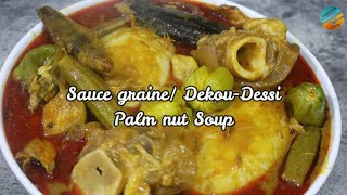 Authentique Sauce Graine Foutou Igname  Dekou Dessi  🇹🇬Traditional Palm nut Soup [upl. by Noell]