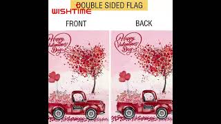 WISHTIME Double Sided Printing Valentine Flags Valentines Day Garden Flag valentinesday [upl. by Errehs]