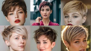 short haircuts for women over 60  short hair with bangs  short fade haircut 2024 [upl. by Primavera]