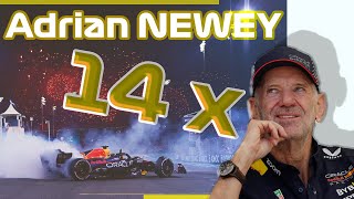 ADRIAN NEWEY  LHOMME aux 14 F1 CHAMPIONNES [upl. by Ximena102]