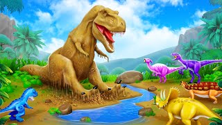 Super Sand Trex Dinosaur vs Crazy Dinos  Funny Dinosaurs Fights Comedy  Jurassic Park Adventures [upl. by Groscr395]