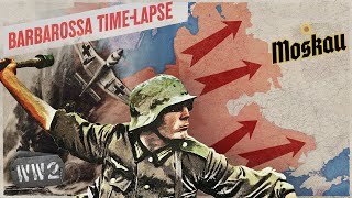 Operation Barbarossa TimeLapse Map  Eastern Front 19411942  WW2 [upl. by Ahsilrac124]