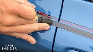 Pinstriping Is Professional Freehanded Line Art  Cars Insider [upl. by Noiro]