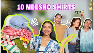 10 MEESHO Summer Shirts Haul🌸 Under ₹399 only😱 Huge shirt haul✨ MEESHO finds🫶🏻 classywings [upl. by Yrebmik345]