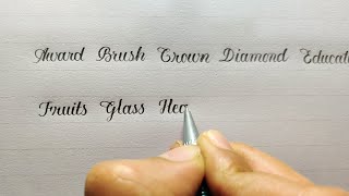 English cursive writing practice for beginners  Simple words practice with capital AZ [upl. by Barrow]