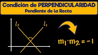 Condición de PERPENDICULARIDAD  Pendiente de la recta  Aplicación Práctica [upl. by Carroll]