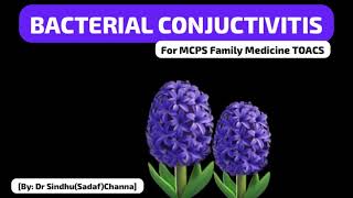 9Bacterial conjunctivitisMCPS FAMILY MEDICINE TOACS IN URDU [upl. by Balough362]