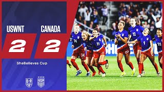 USWNT beat Canada on penalties to win SheBelieves Cup  USWNT 22 Canada  Official Game Highlights [upl. by Hesta59]