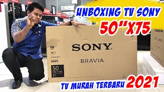 Unboxing  Review TV Sony 50 Inch x75 [upl. by Frierson]