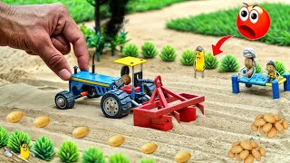 Tractor making potato seeding A to Z process science projectdiy tractor home made agriculture [upl. by Lillith665]