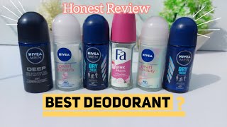 NIVEA BLACK amp WHITE INVISIBLE roll on deodorant review [upl. by Cychosz]