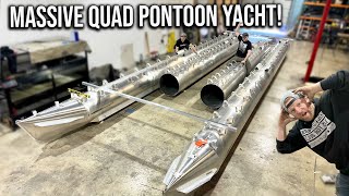 QuadTune Pontoon Yacht Build  Welding Massive Pontoons for Our Biggest Project Yet [upl. by Schmitz]