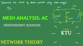 Mesh analysis of ac circuits sure topic Network Theory [upl. by Allemrac]