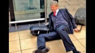 Arsene Wenger is slipping at Liverpool Lime Street Station [upl. by Rai]