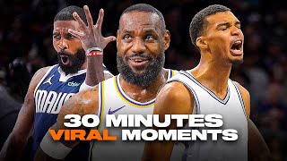 30 Minutes of the MOST VIRAL NBA Moments in 2024 Season 😱 [upl. by Merrick800]