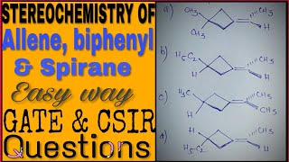 Stereochemistry RS of allenes biphenyls and spiranes Csir net amp gate chemistry [upl. by Nniuq]