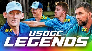 Disc Golf Legends 9 Holes Skins  Climo Sexton Schultz Schusterick [upl. by Airekahs]