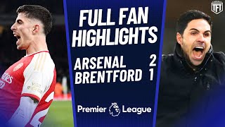 KAI HAVERTZ SENDS ARSENAL TOP Arsenal 21 Brentford Highlights [upl. by Aehsal]