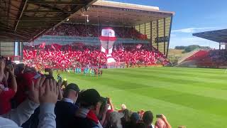 Pre match TIFO at Jimmy Thelin 1st home league match Aberdeen v St Mirren SPFL Premiership 110824 [upl. by Alyson]