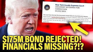 Wow Court Suddenly REJECTS Trump’s Bond [upl. by Varini263]