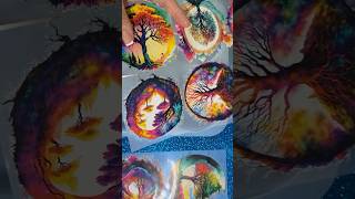 Iron Transfer Stickers and Resin Coasters shorts subscribe resin art diy [upl. by Ellsworth]