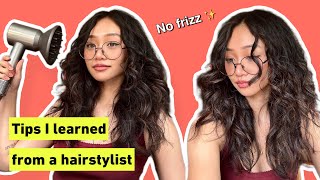 How to Diffuse and Blow Dry Wavy Hair for Beginners [upl. by Nelav]