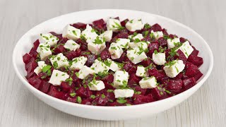 Just 2Ingredients Salad – BEET amp FETA in Lemon Garlic Dressing Recipe by Always Yummy [upl. by Stella875]