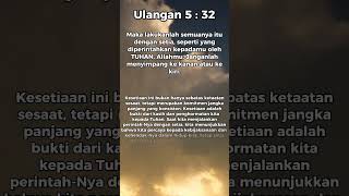 Ulangan 5  32 😇  Setia kepada Tuhan Yesus renungan [upl. by Blakeley]