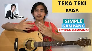 TUTORIAL PETIKAN Teka Teki  Raisa Tutorial Gitar VIRAL CHORD GAMPANG [upl. by Clarette]