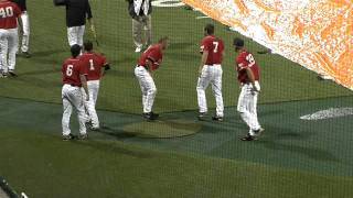 Clemson Baseball vs Davidson Rain Delay Antics [upl. by Basset]