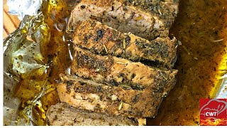 Butter Garlic And Herb Pork Tenderloin  Pork Tenderloin Recipe [upl. by Aryajay]