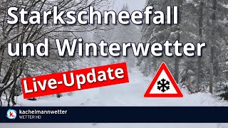 LIVEUpdate zu markantem Schneetief Schneeschauern und Winterwetter der nächsten Tage [upl. by Krell685]