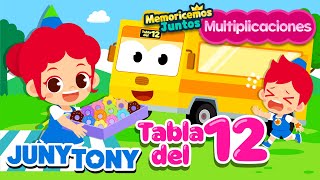 Canción de la Tabla del 12  Multiplicaciones  Canciones Infantiles  JunyTony en español [upl. by Tayib]