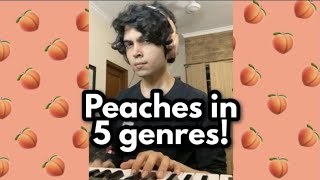 Peaches by Justin Bieber in 5 different Genres shorts [upl. by Alake]