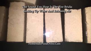 Soaking Fire Bricks In Water Prior To Use [upl. by Anaele]