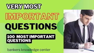 Sub staff to clerical  part 4 100 most impotant banking awerness questions [upl. by Araes]