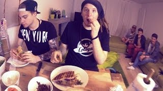 Lets Cook  Veganer Döner mit Dner Taddl Ardy Izzi Hallodri amp unge  LongboardTour Update [upl. by Norat]