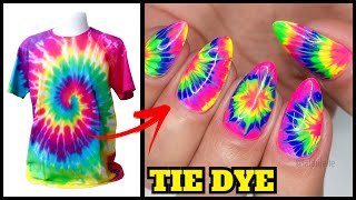 COMO FAZER UNHAS TIE DYE ‹ Unhas da Lalá › [upl. by Uzzia379]