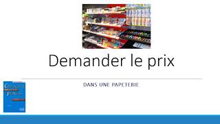 Demander le prix  dans une papeterie LANF 212 [upl. by Accemahs]