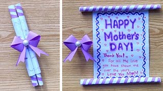 easy mothers day card idea from paper  mothers day greeting card last minute mothers day card [upl. by Irok]