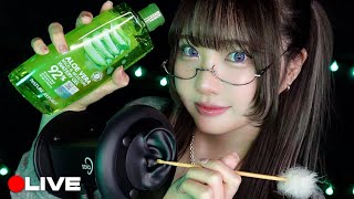 【ASMR】耳かきampマッサージ＋癒しトリガーたっぷりLive🥱💚3h囁きオノマトペスクイーズぬいぐるみの音中国式耳かきホットタオルゴム手袋 etc… [upl. by Mikkel33]