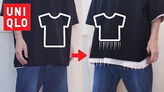 手縫いでオーバーサイズTシャツの裾上げ｜裾上げをしてレイヤードファッションを楽しめます [upl. by Nois]