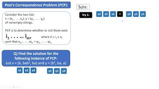 Dec 19  Q1 A EXPLAIN POST CORRESPONDENCE PROBLEM [upl. by Frerichs]