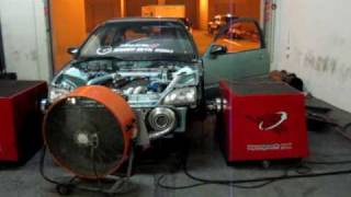 Bisimoto tuned 800whp Honda Civic drag style antilag [upl. by Sahcnip]