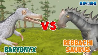 Baryonyx vs Rebbachisaurus  Theoropod vs Sauropod S1E5  SPORE [upl. by Dyal677]